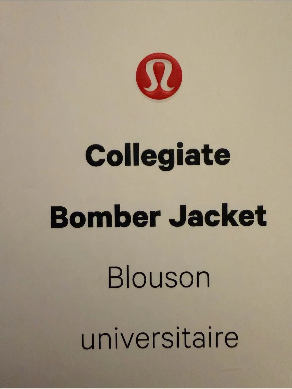 🆕 Lululemon Women's Collegiate Bomber Black Jacket